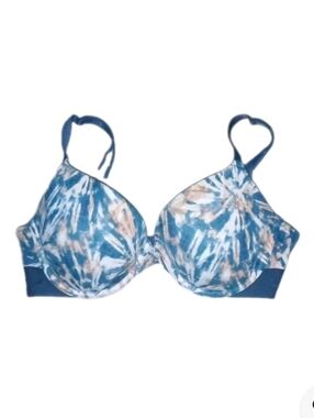 Blue Tie-Dye Underwire Bra